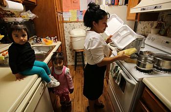 kids working in the kitchen